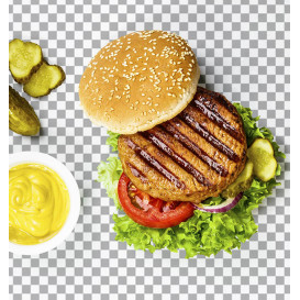 Wachspapier fettdicht für Burger Schwarz 28x33cm (4.000 Stück)