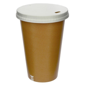 Reisedeckel mit weißem Papierloch Ø9cm (100 Stück)