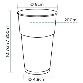 Plastikbecher Transparent PP 300ml (100 Stück)