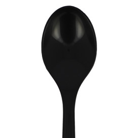 Kleiner Löffel Wiederverwendbarer PP Mineral "Hercules" Schwarz 130mm (50 Stück)