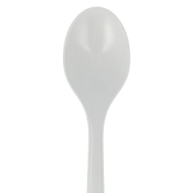 Kleiner Löffel Wiederverwendbarer PP Mineral "Hercules" Weiß 130mm (50 Stück)