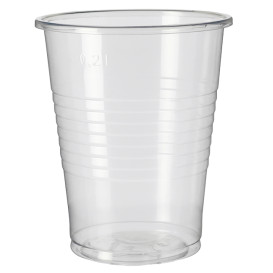PP Transparenter Becher 240ml + Reisekreuzdeckel PS Ø7,4cm (1.000 Stück)