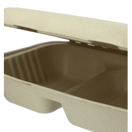 Menübox Zuckerrohr 2-Geteilt 225x165x64mm (500 Stück)