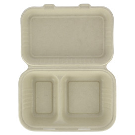 Menübox Zuckerrohr 2-Geteilt 225x165x64mm (500 Stück)