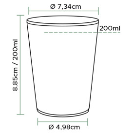 PP Transparenter Becher 240ml + Reisekreuzdeckel PS Ø7,4cm (1.000 Stück)