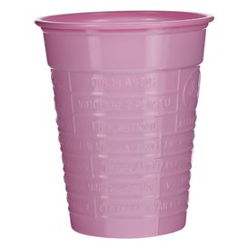 Plastikbecher PS Pink 200ml Ø7cm (50 Stück)