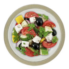 Platte aus Biologisch abbaubarer Bagasse Weiß Ø22,5cm (120 Stück)