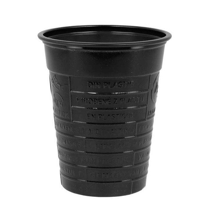 Plastikbecher PS Schwarz 200ml Ø7cm (1.500 Stück) Plastikbecher PS Schwarz 200ml Ø7cm (1.500 Stück)