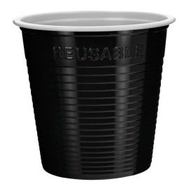 Wiederverwendbarer Becher Bicolour Schwarz PS 230ml (30 Stück)