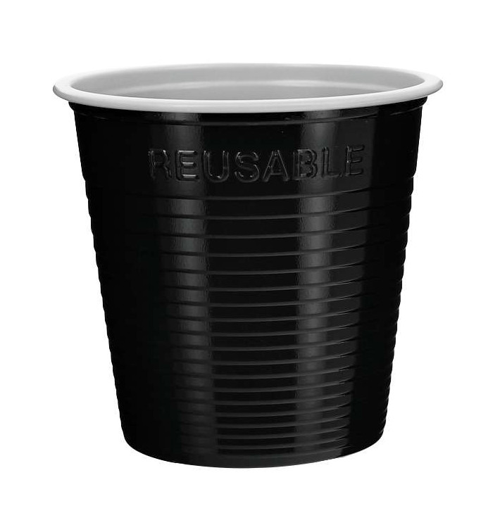 Wiederverwendbarer Becher Bicolour Schwarz PS 230ml (30 Stück) Wiederverwendbarer Becher Bicolour Schwarz PS 230ml (30 Stück)