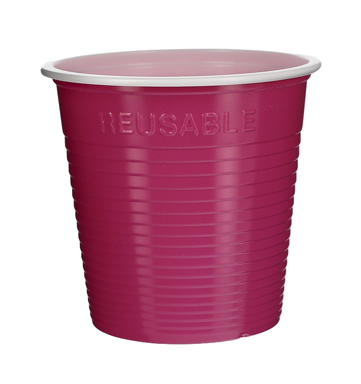 Wiederverwendbarer Becher Bicolour Fuchsie PS 160ml (30 Stück) Wiederverwendbarer Becher Bicolour Fuchsie PS 160ml (30 Stück)
