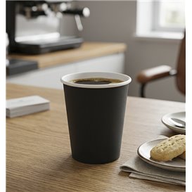 Plastikfreier Pappbecher 9 Oz/250ml "Colors" Gelb Ø8cm (20 Stück)