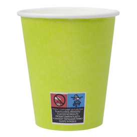 Plastikfreier Pappbecher 9 Oz/250ml "Colors" Grün Ø8cm (20 Stück)