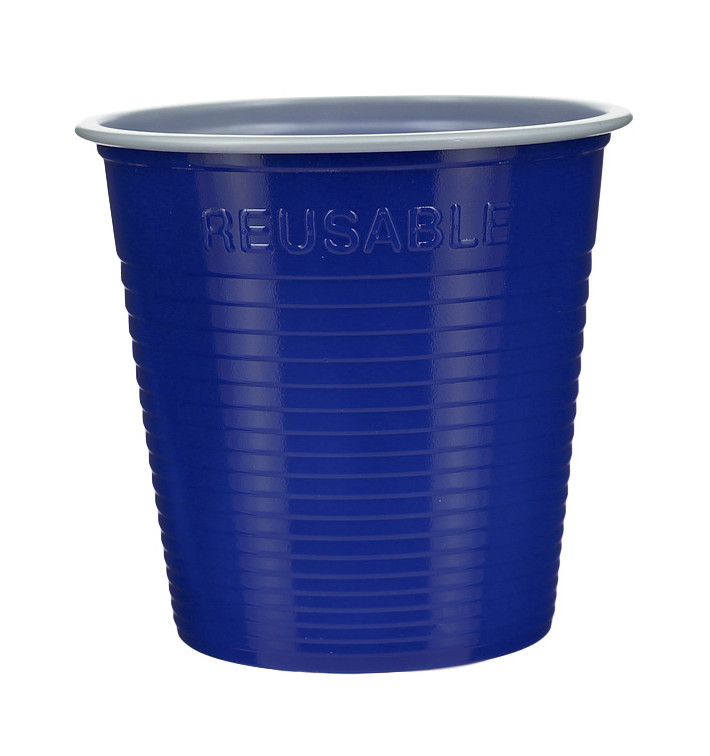 Wiederverwendbarer Economy-Becher PS Bicolor Blau 230ml (420 Stück) Wiederverwendbarer Economy-Becher PS Bicolor Blau 230ml (420 Stück)