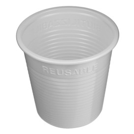 Wiederverwendbarer Economy-Becher PS Bicolor Weiß 230ml (420 Stück)
