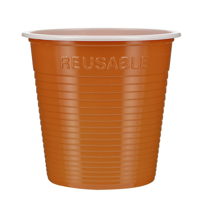 Wiederverwendbarer Economy-Becher PS Bicolor Orange 230ml (30 Stück) Wiederverwendbarer Economy-Becher PS Bicolor Orange 230ml (30 Stück)