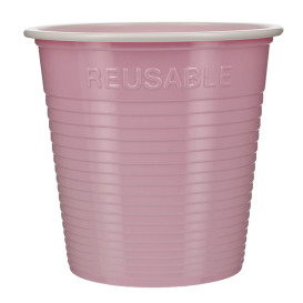 Wiederverwendbarer Economy-Becher PS Bicolor Pink 230ml (30 Stück)