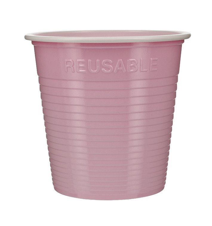 Wiederverwendbarer Economy-Becher PS Bicolor Pink 230ml (420 Stück)