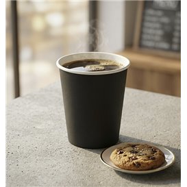 Plastikfreier Pappbecher 9 Oz/250ml "Colors" Gelb Ø8,0cm (300 Stück)