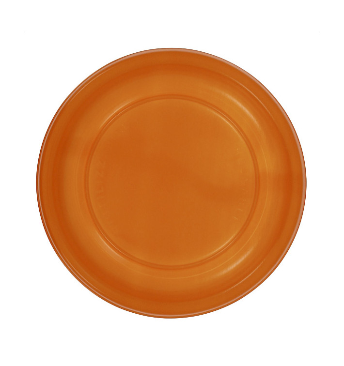 Wiederverwendbar Plastikteller Wirtschaftlich PS Orange Ø17cm (25 Stück)