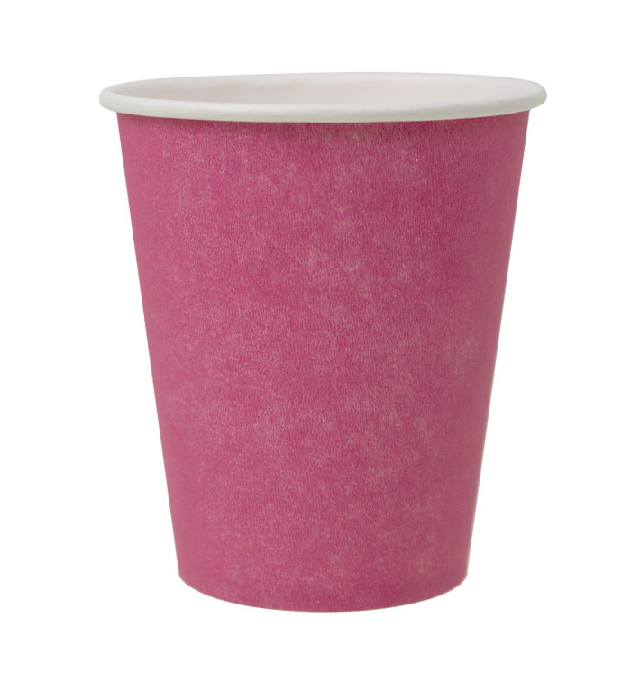 Plastikfreier Pappbecher 9 Oz/250ml "Colors" Pink Ø8,0cm (20 Stück) Plastikfreier Pappbecher 9 Oz/250ml "Colors" Pink Ø8,0cm (20 Stück)