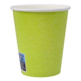 Plastikfreier Pappbecher 9 Oz/250ml "Colors" Grün Ø8,0cm (300 Stück)