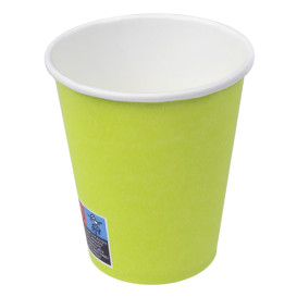 Plastikfreier Pappbecher 9 Oz/250ml "Colors" Grün Ø8,0cm (300 Stück)