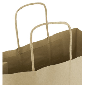 Papiertüten Kraft mit Henkeln 100g/m² 25+11x31cm (200 Stück)