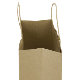 Papiertüten Kraft mit Henkeln 100g/m² 25+11x31cm (200 Stück)