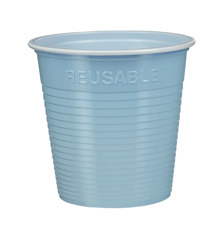 Wiederverwendbarer Economy-Becher PS Bicolor Hellblau 230ml (30 Stück) Wiederverwendbarer Economy-Becher PS Bicolor Hellblau 230ml (30 Stück)