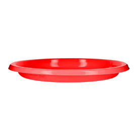 Wiederverwendbar Plastikteller Wirtschaftlich PS Rot Ø17cm (25 Stück)