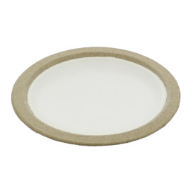 Platte aus Biologisch abbaubarer Bagasse Weiß Ø17,5cm (10 Stück)