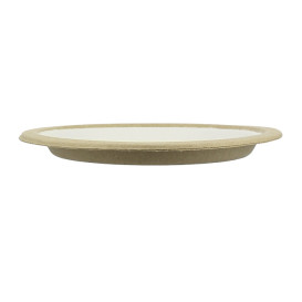 Platte aus Biologisch abbaubarer Bagasse Weiß Ø17,5cm (10 Stück)
