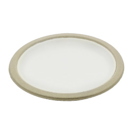 Platte aus Biologisch abbaubarer Bagasse Weiß Ø22,5cm (120 Stück)