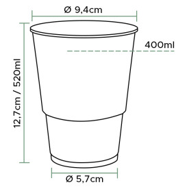 Plastikbecher PP Transparent 520ml Ø8,3cm (800 Stück)