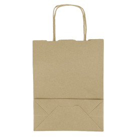 Papiertüten Kraft mit Henkeln 100g/m² 18+8x24cm (25 Stück)