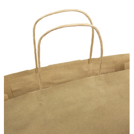 Papiertüten Kraft mit Henkeln 100g/m² 32+12x40cm (25 Stück)