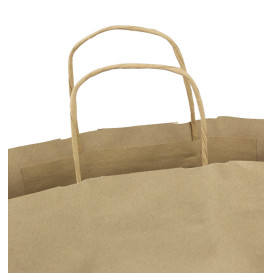 Papiertüten Kraft braun mit Henkeln 100g/m² 44+15x46cm (25 Stück)