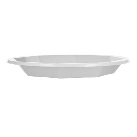 Wiederverwendbar Plastikteller Tief Wirtschaftlich PS Weiß Ø22cm (25 Stück)