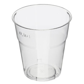 Wiederverwendbarer Economy-Becher PS "Diamant" Glasklar 250ml Ø7,2cm (50 Stück)