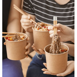 Kraft Pappbecher 16Oz/450ml Ø10cm (500 Stück)