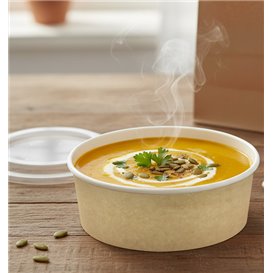 Suppenbecher To Go Kraft Mit Deckel PP 25 Oz/750ml (50 Stück)