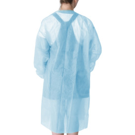 Industriekittel TST PP Schutzmäntel Klettverschluss Ohne Tasche Blau 3XL 35gr (1 Stück)