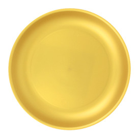 Wiederverwendbare Plastikteller PP Mineral Gold Ø21cm (6 Stück)