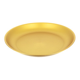 Wiederverwendbare Plastikteller PP Mineral Gold Ø21cm (6 Stück)