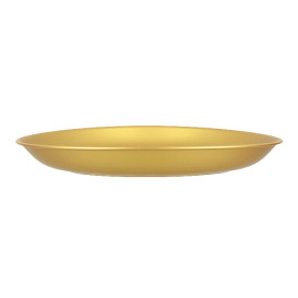 Wiederverwendbare Plastikteller PP Mineral Gold Ø21cm (54 Stück)