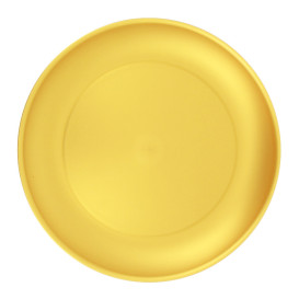 Wiederverwendbare Plastikteller PP Mineral Gold Ø23,5cm (6 Stück)