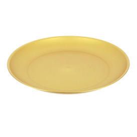 Wiederverwendbare Plastikteller PP Mineral Gold Ø23,5cm (6 Stück)