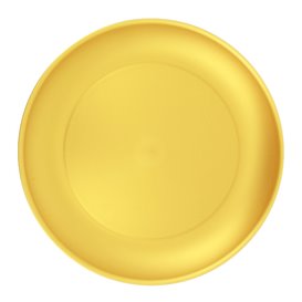 Wiederverwendbare Plastikteller PP Mineral Gold Ø23,5cm (54 Stück)