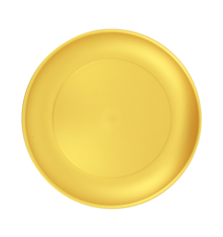 Wiederverwendbare Plastikteller PP Mineral Gold Ø23,5cm (54 Stück) Wiederverwendbare Plastikteller PP Mineral Gold Ø23,5cm (54 Stück)